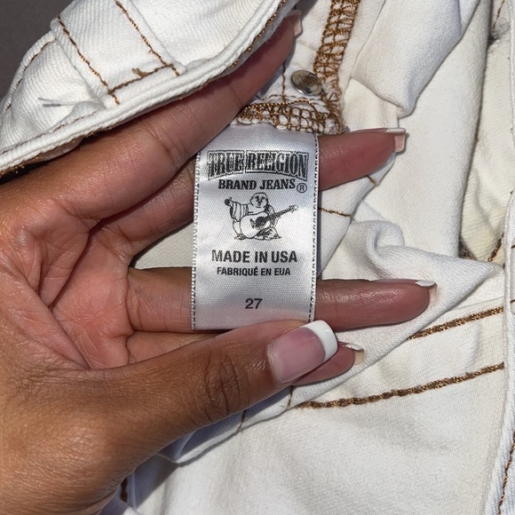 True Religion- White Straight Leg Size 27 - Picture 6 of 8